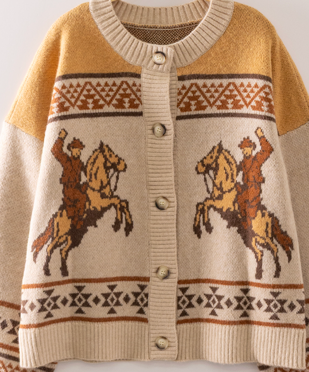 Cowboy & Horse Cardigan