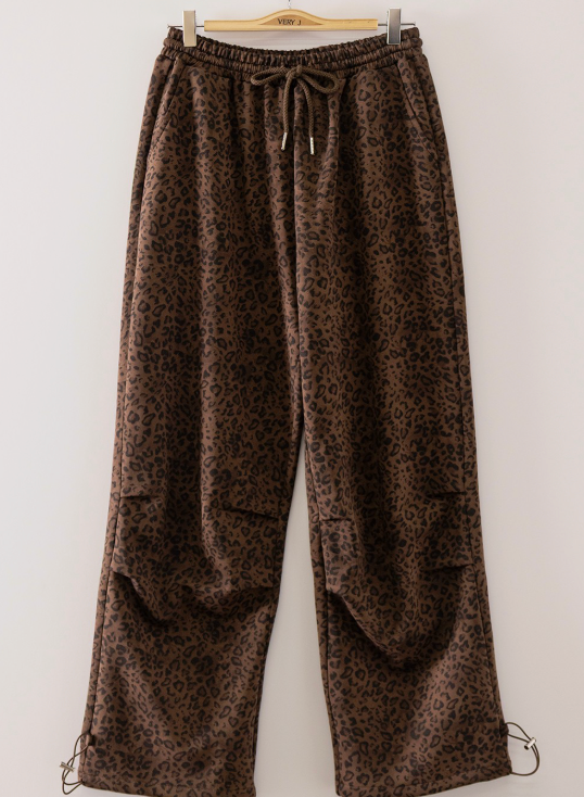 Brown Leopard Sweatpants