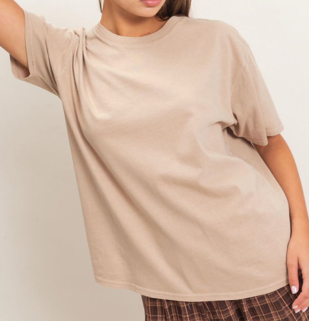 Crew Neck Pigment Dye T-shirt