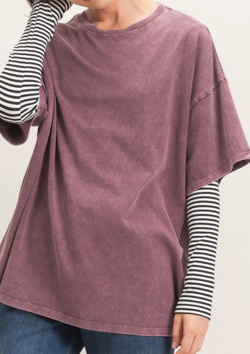 Mineral Wash Crew Neck Relaxed Tee