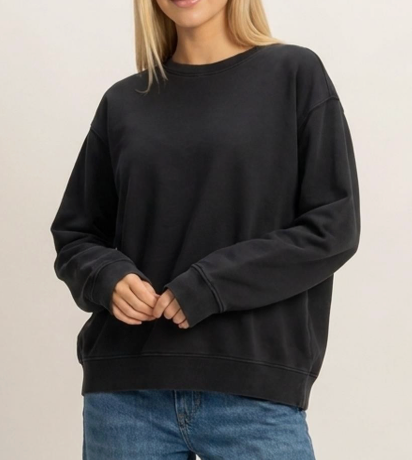 Mineral Wash Crew Neck Sweatshirt
