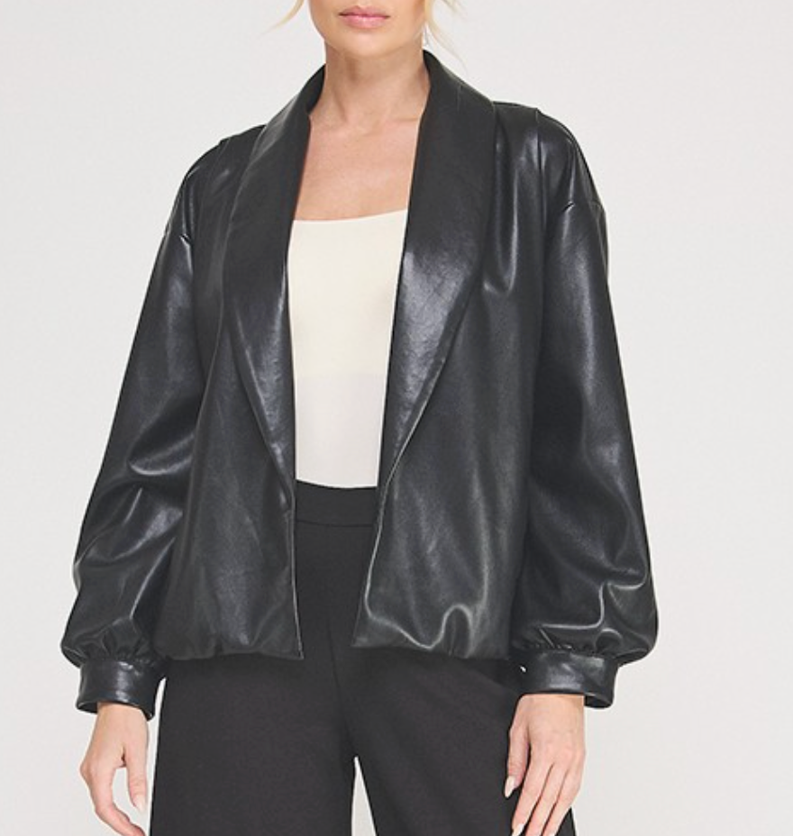 Black Vegan Leather Jacket