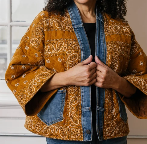 Shannon Passero Yellow Quilted Bandana Jacket