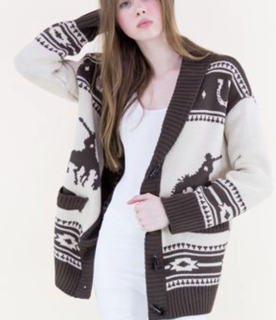 Cowboys & Horseshoes Cardigan