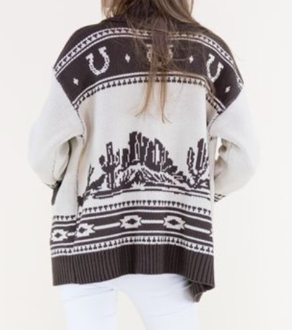 Cowboys & Horseshoes Cardigan