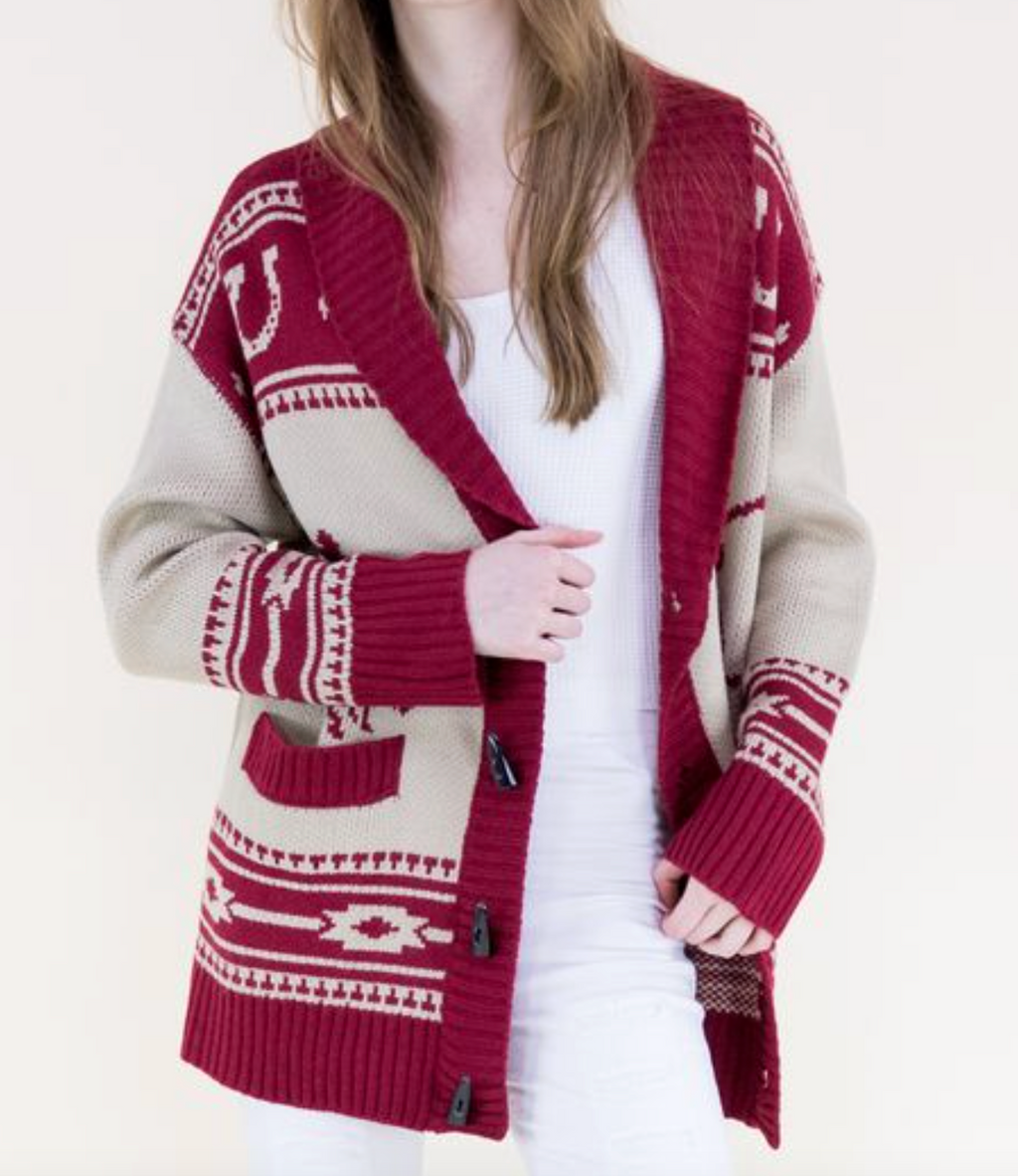 Cowboys & Horseshoes Cardigan