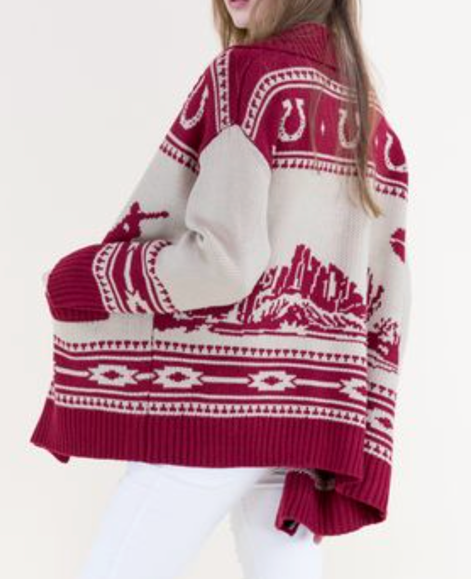 Cowboys & Horseshoes Cardigan