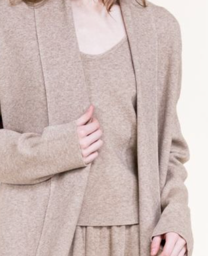Soft Beige Knit Tank Top