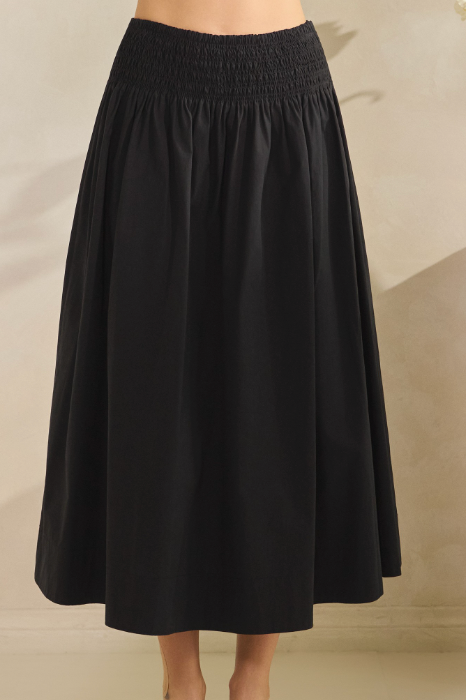 Smocked Waist Maxi Skirt