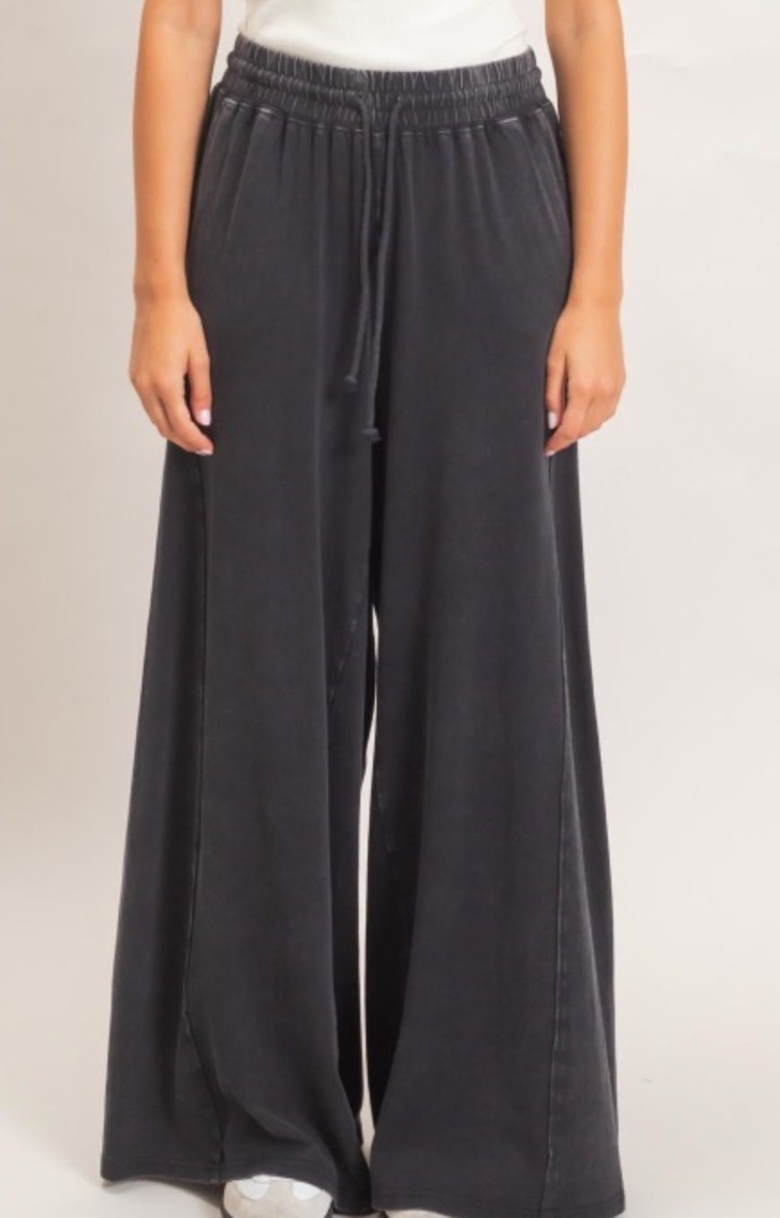Black Wide Leg Sweatpants