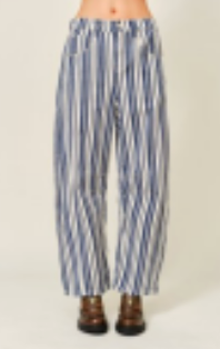 Striped Barrel Jeans