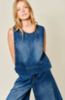 Soft Denim Sleeveless Top