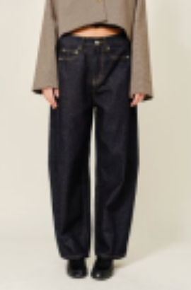 Dark Wash Barrel Jeans
