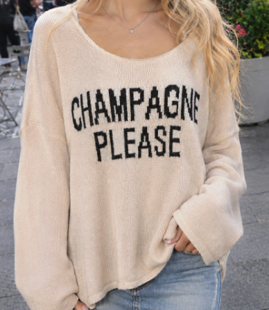 Champagne Please Sweater