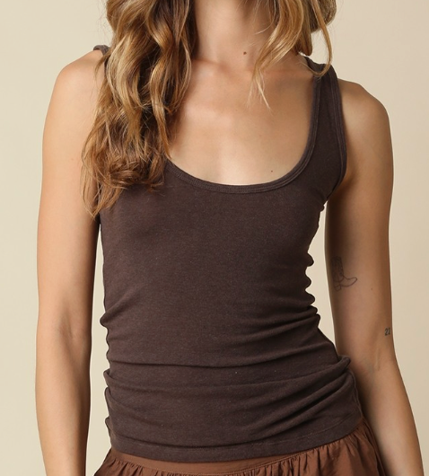 Scoop Neck Heather Tank